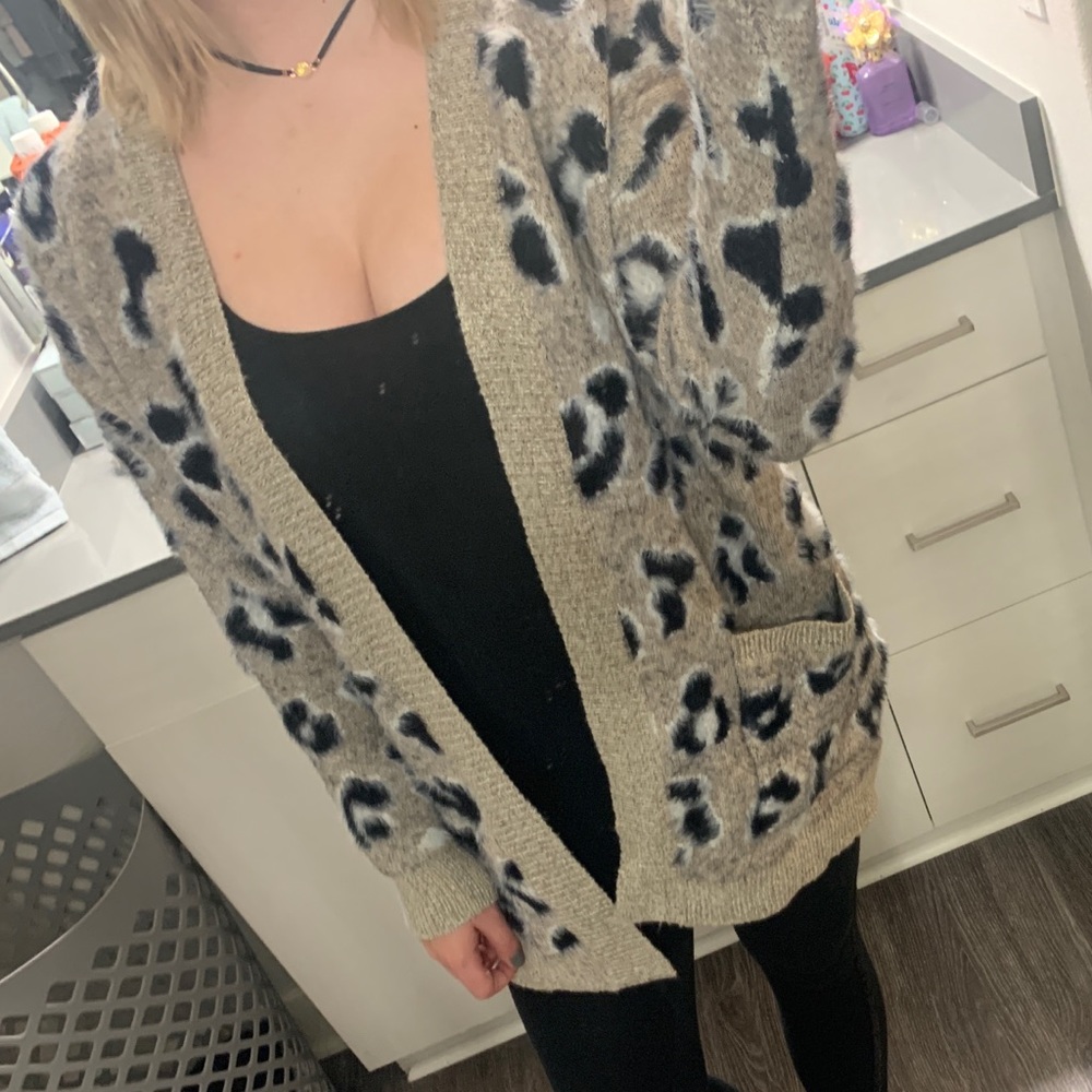 Leopard print cardigan